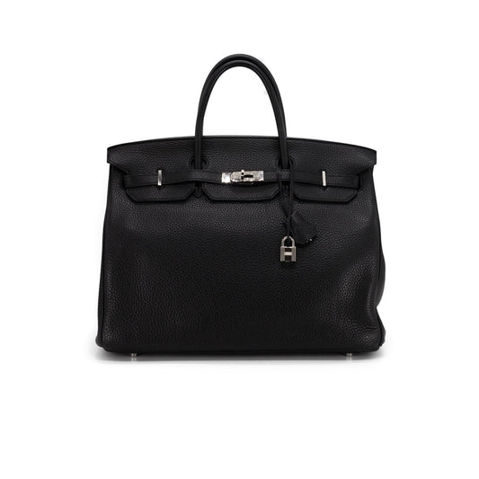 Luxury Hermes Birkin 40 Noir - Q stamp