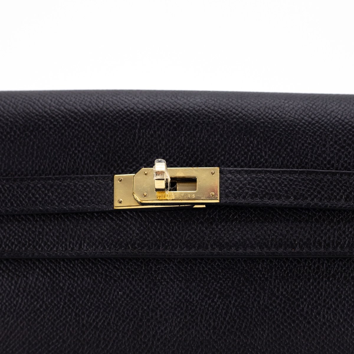 Luxury Hermes Kelly Full Size Classic Wallet Black - [R] Stamp