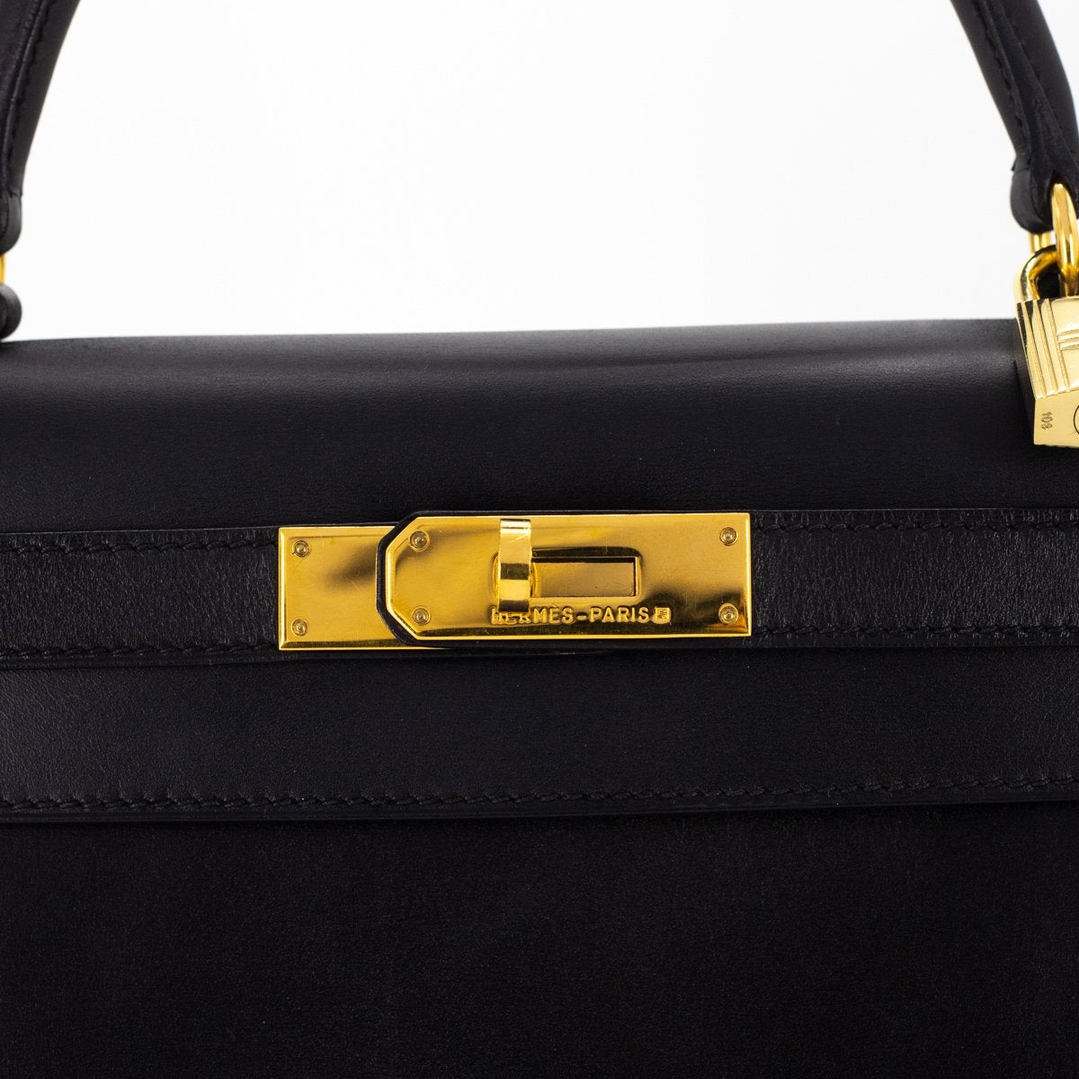 Luxury Hermes Vintage Kelly 28 Noir - [A]