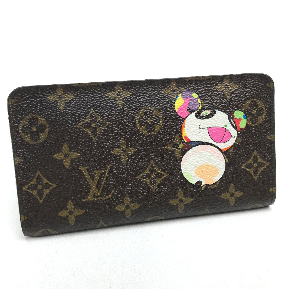 LOUIS VUITTON Long Wallet Purse M61729 Monogram canvas Brown Monogram panda Porto Monezup