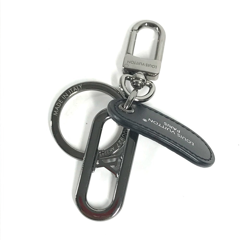 LOUIS VUITTON key ring M00927 Leather, Metal black Monogram Eclipse Keychain/LV Signature Chain mens