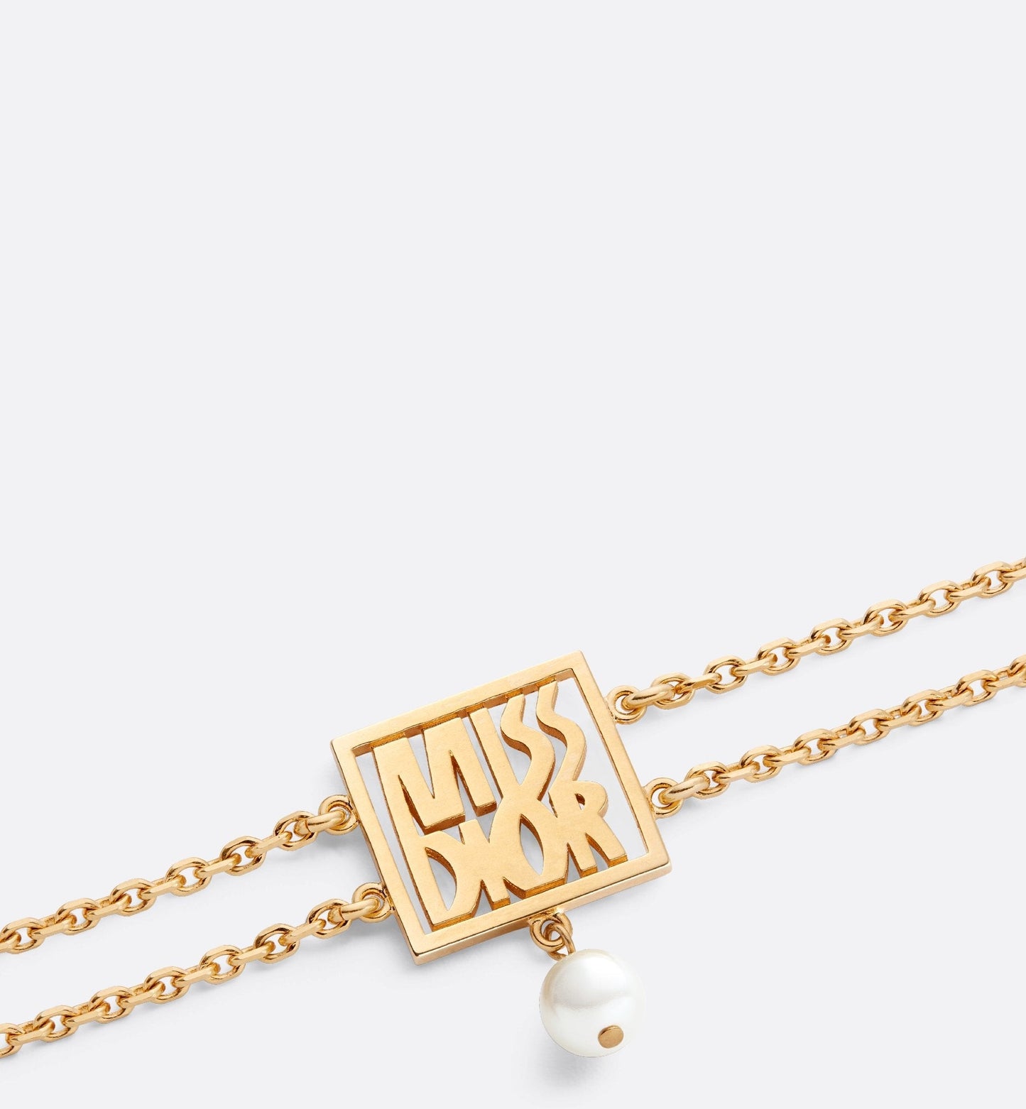 Miss Luxury Dior Choker Gold Finish Metal And A White Resin Pearl