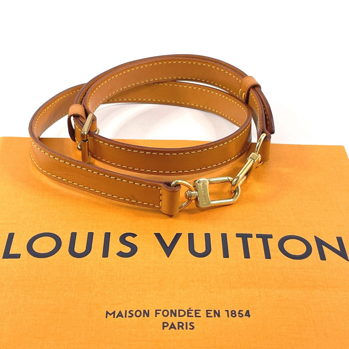 Louis Vuitton Brown Leather Shoulder Strap