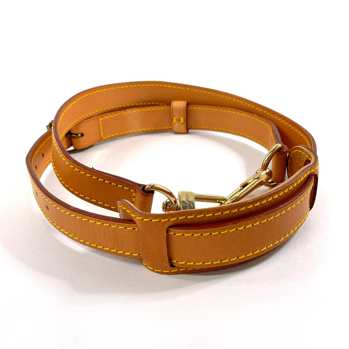LOUIS VUITTON Shoulder strap Nume leather beige Keepall for bandouliere