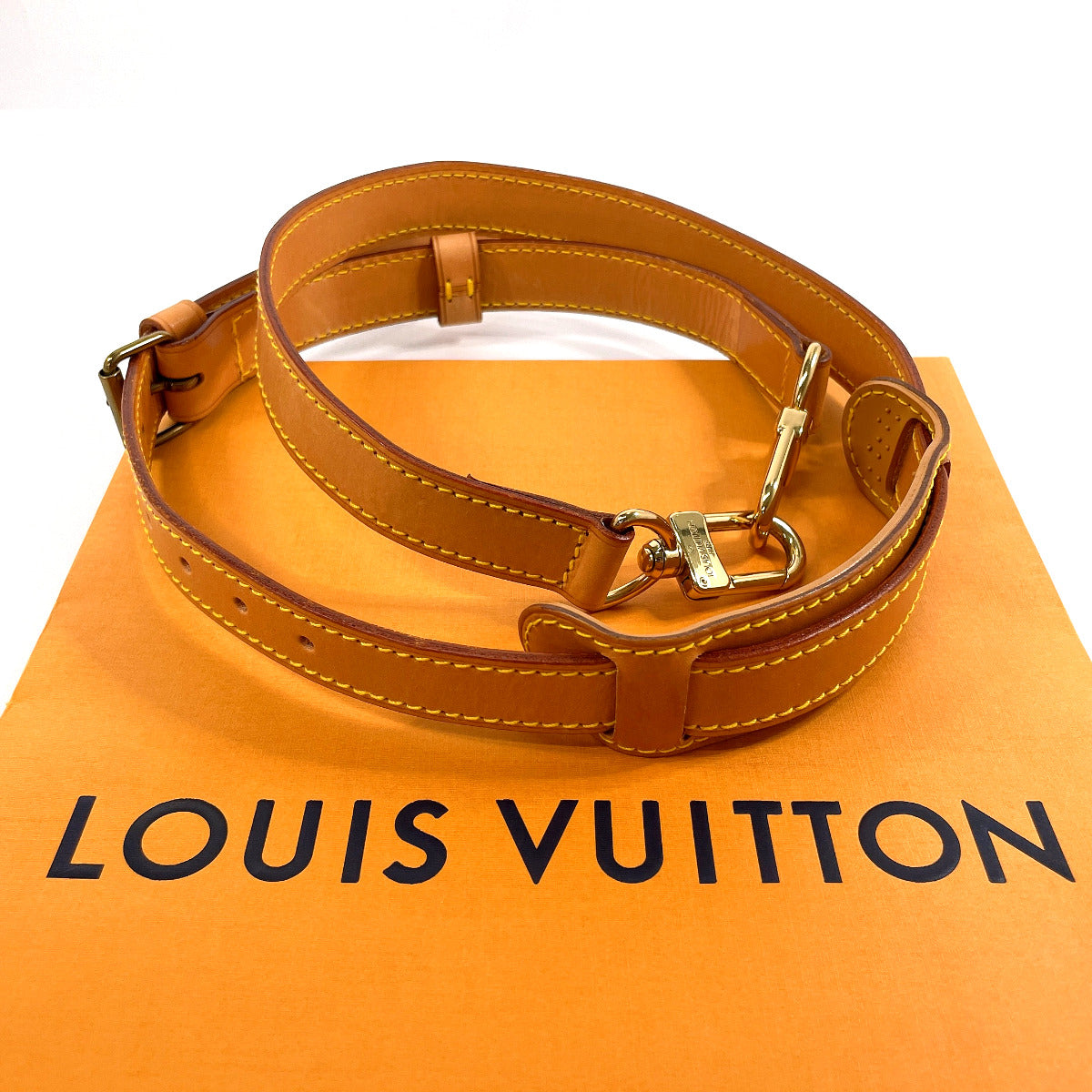 LOUIS VUITTON Shoulder strap Nume leather beige Keepall for bandouliere