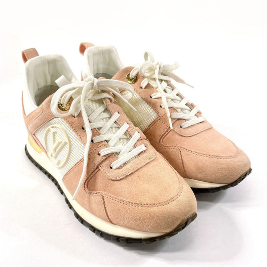 LOUIS VUITTON sneakers Suede, Leather pink Run away line 36
