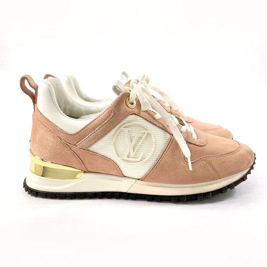 LOUIS VUITTON sneakers Suede, Leather pink Run away line 36