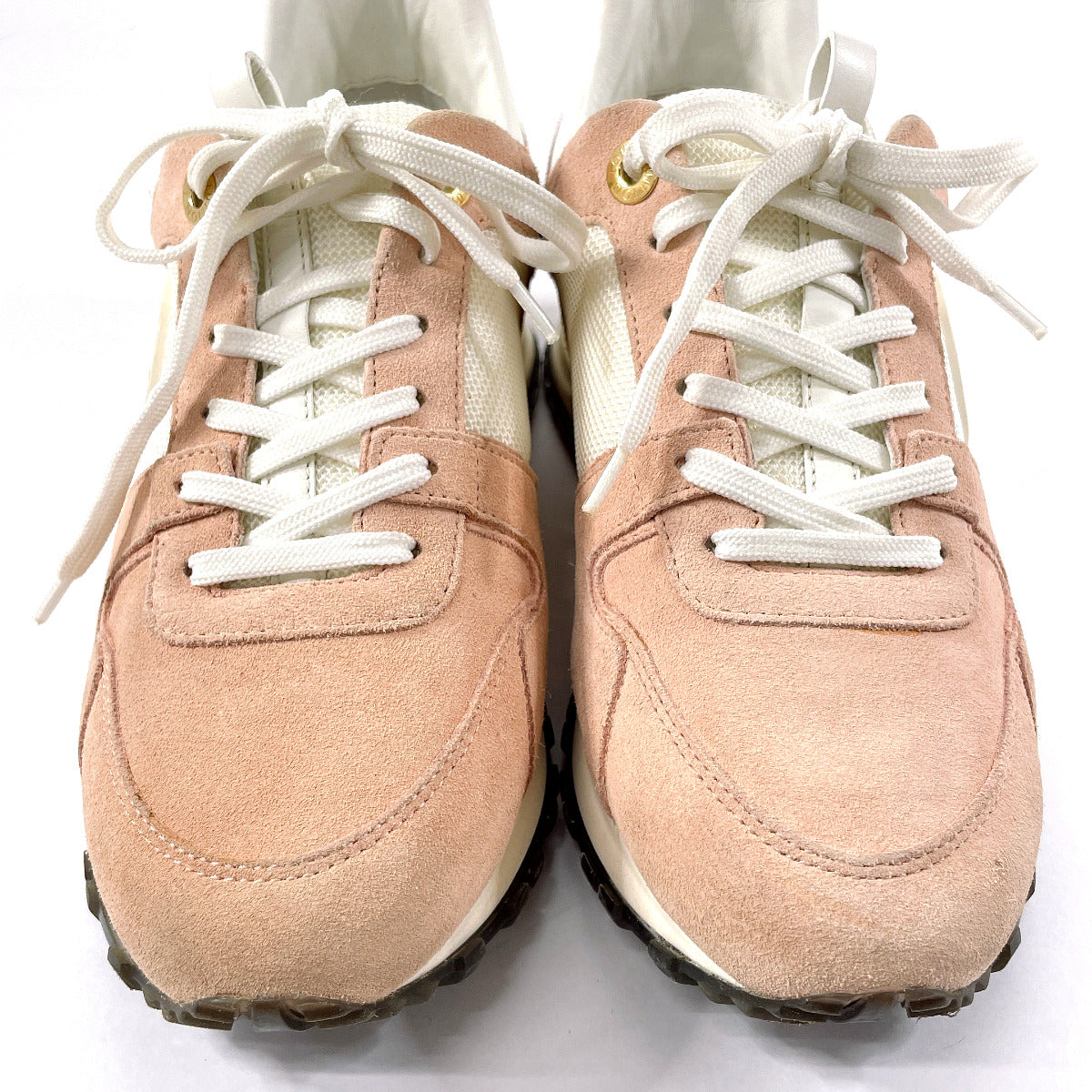 LOUIS VUITTON sneakers Suede, Leather pink Run away line 36