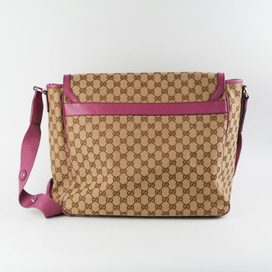 Luxury Gucci Trending 2025 Baby Bag with Changemat Monogram Pink