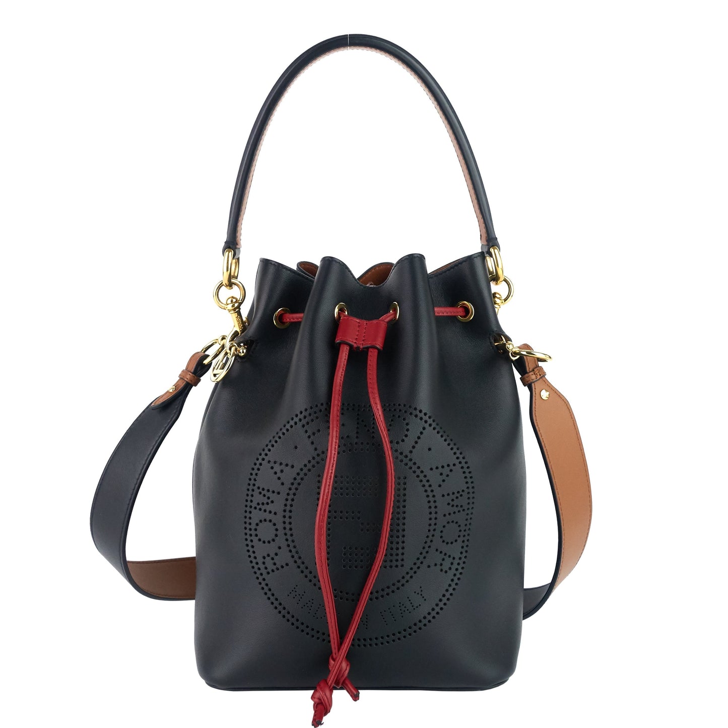 F Is Luxury Fendi Perforated Mon Tresor Small Leather Bag