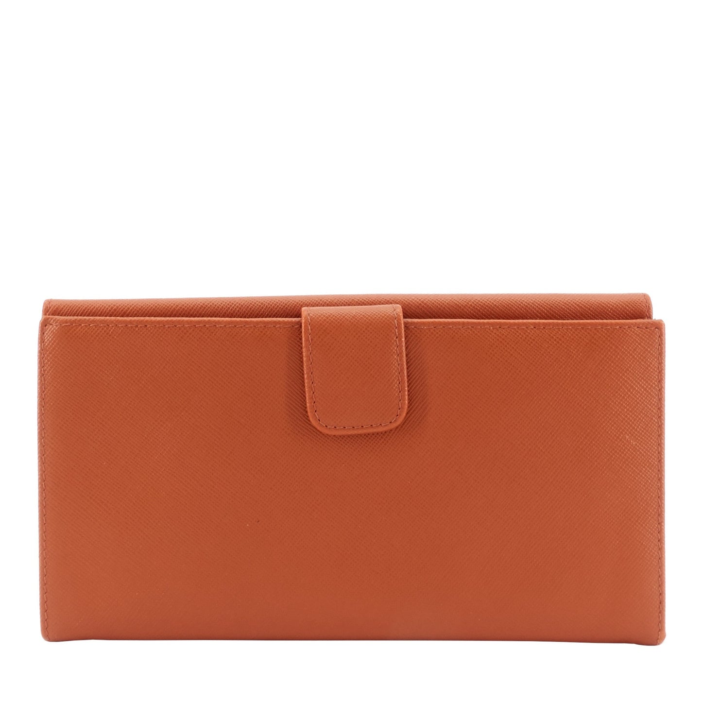 Luxury PradaContinental Logo Saffiano Leather Wallet