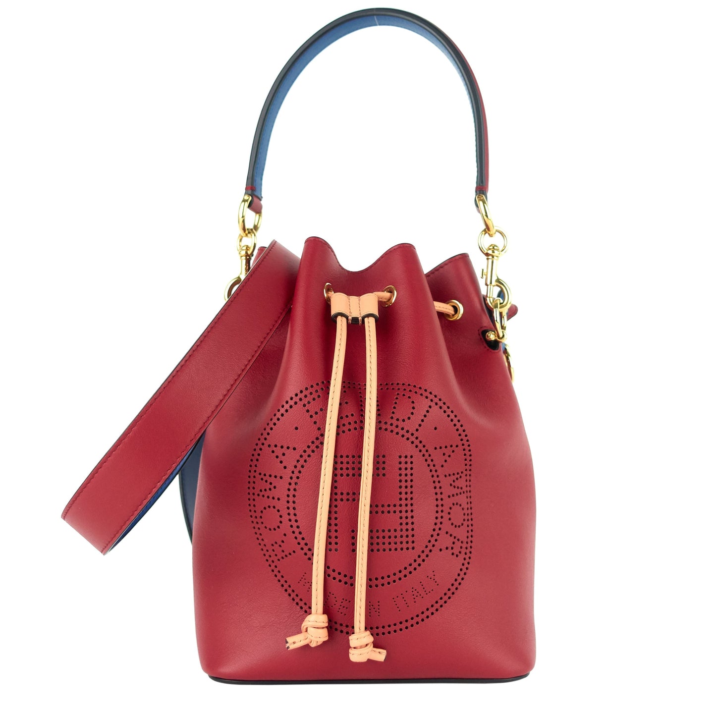 F is Luxury Fendi Perforated Mon Tresor Small Leather Bag