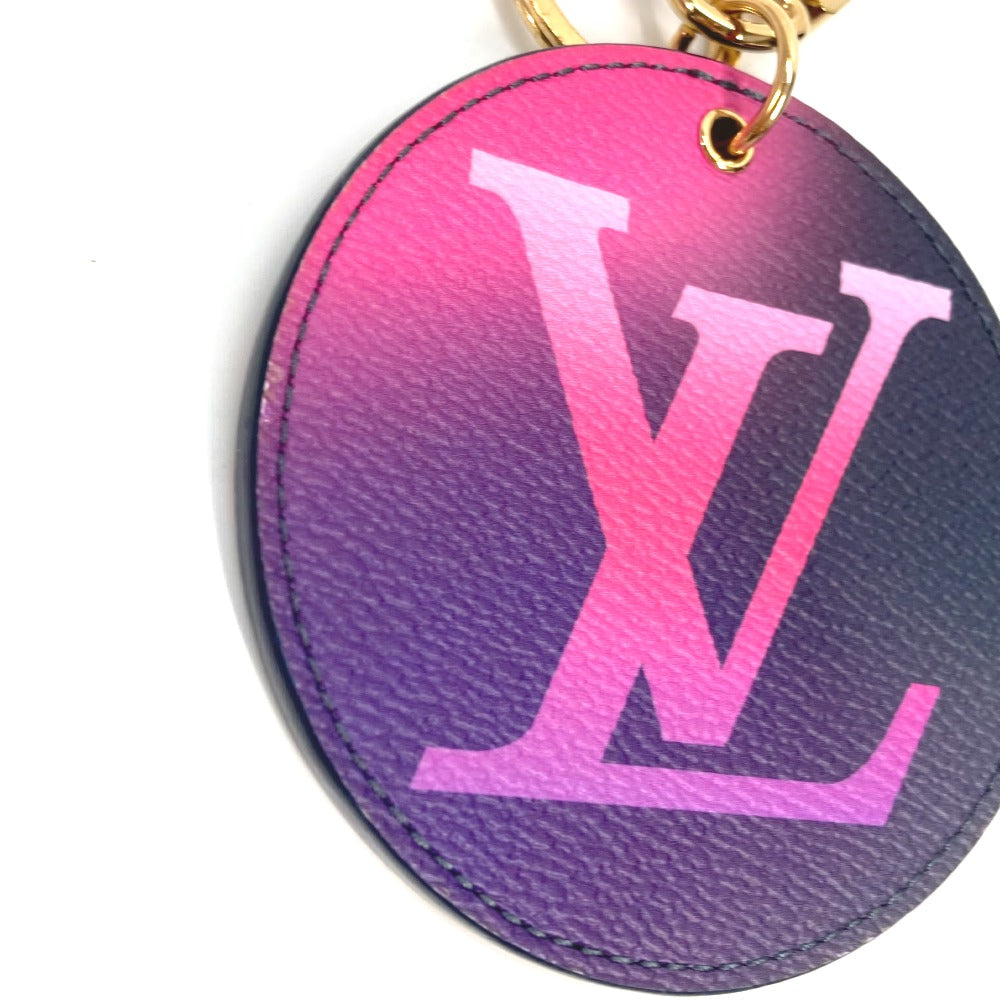 LOUIS VUITTON key ring M00665 leather purple Monogram Porto Clay Illustre Gradation