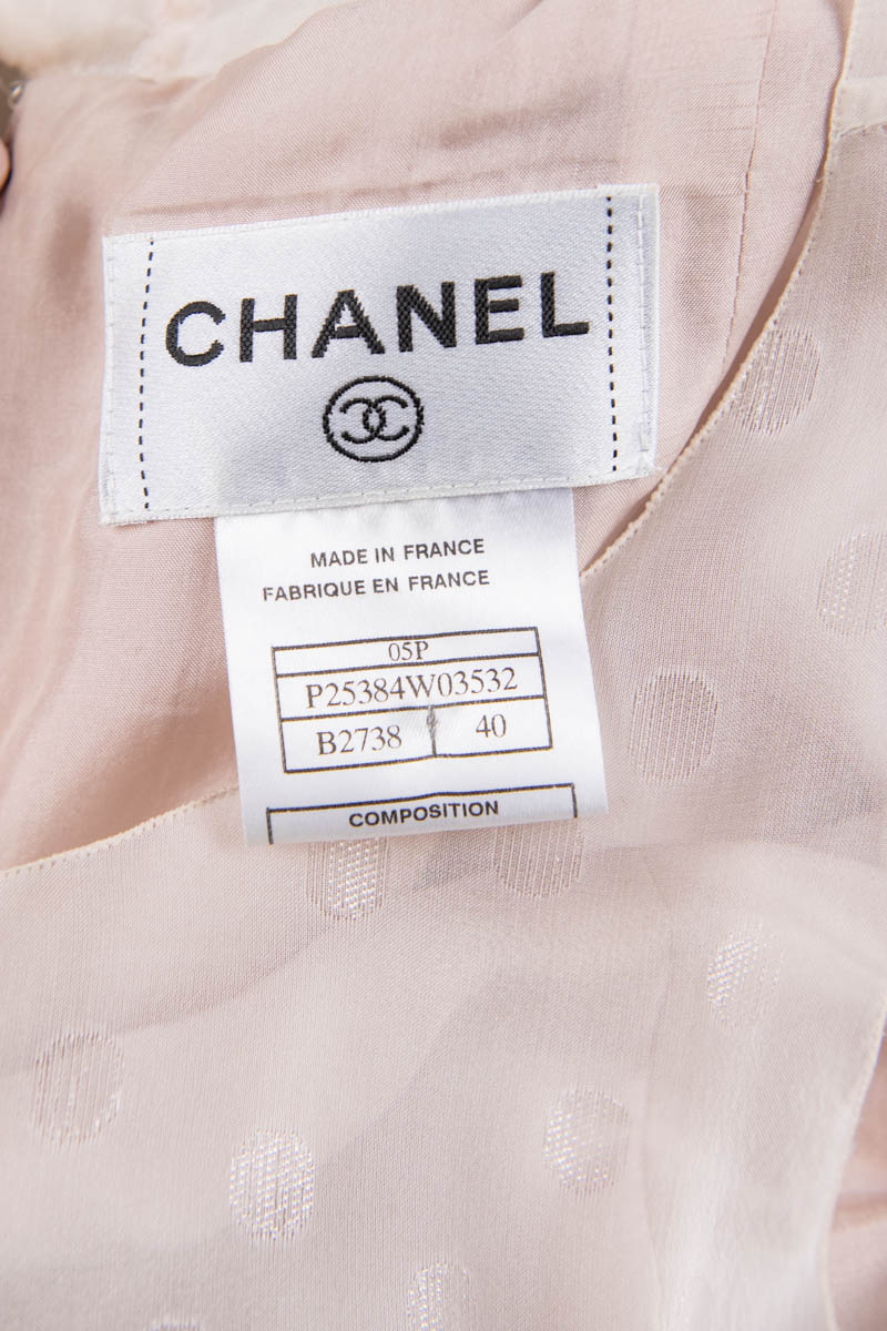 Chanel Pink Tweed and Chiffon Dress Size M | FR 40