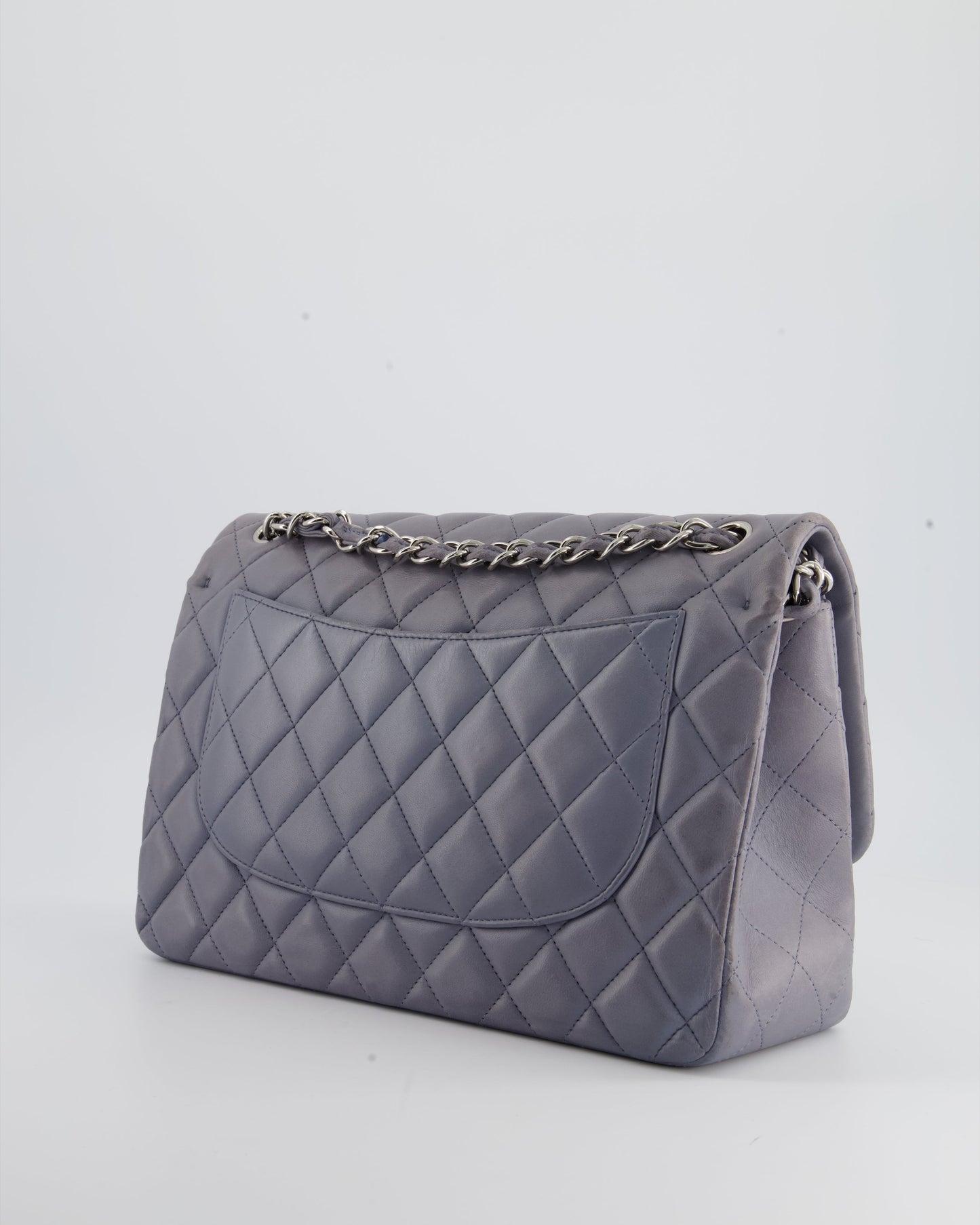 Chanel Lavender Jumbo Double Flap Bag in Lambskin Leather with Silver Hardware