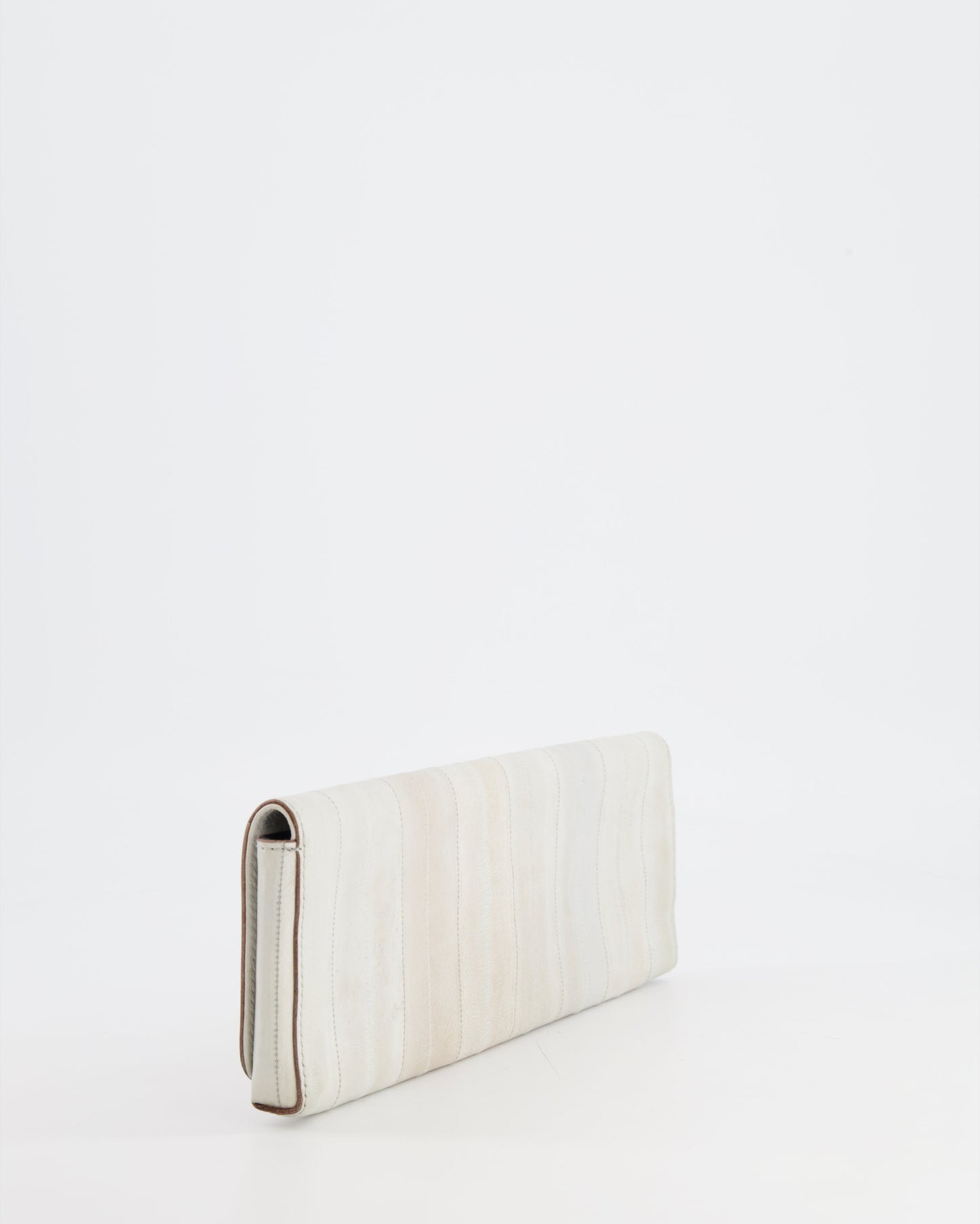 Luxury Gucci Light Grey Small Rectangular Leather Clutch Bag