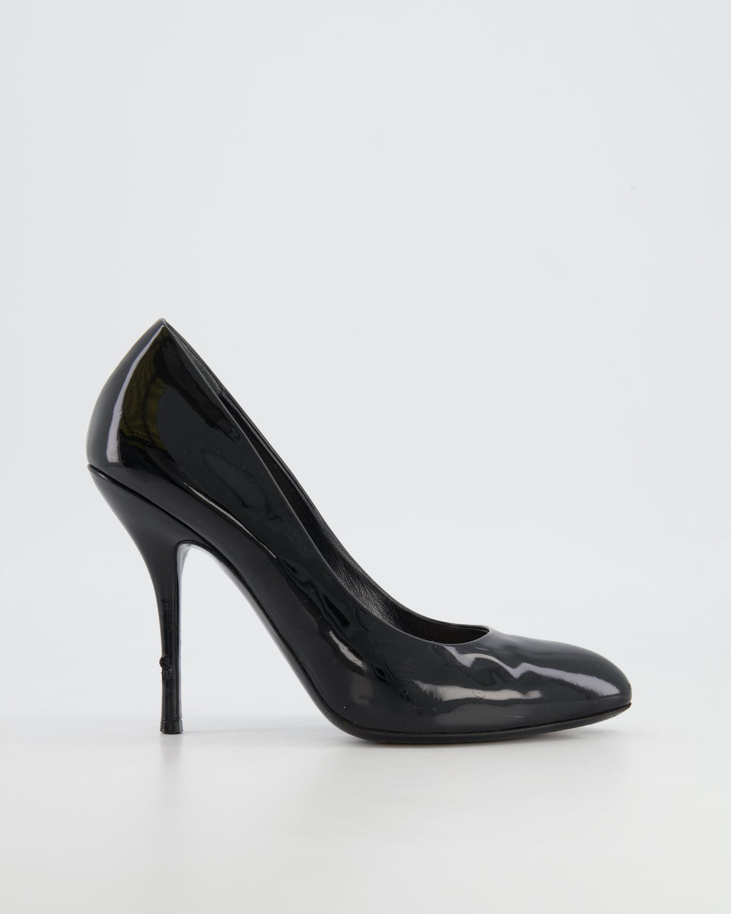 Luxury Gucci Trending 2025 Black Patent Leather Pumps Size EU 38