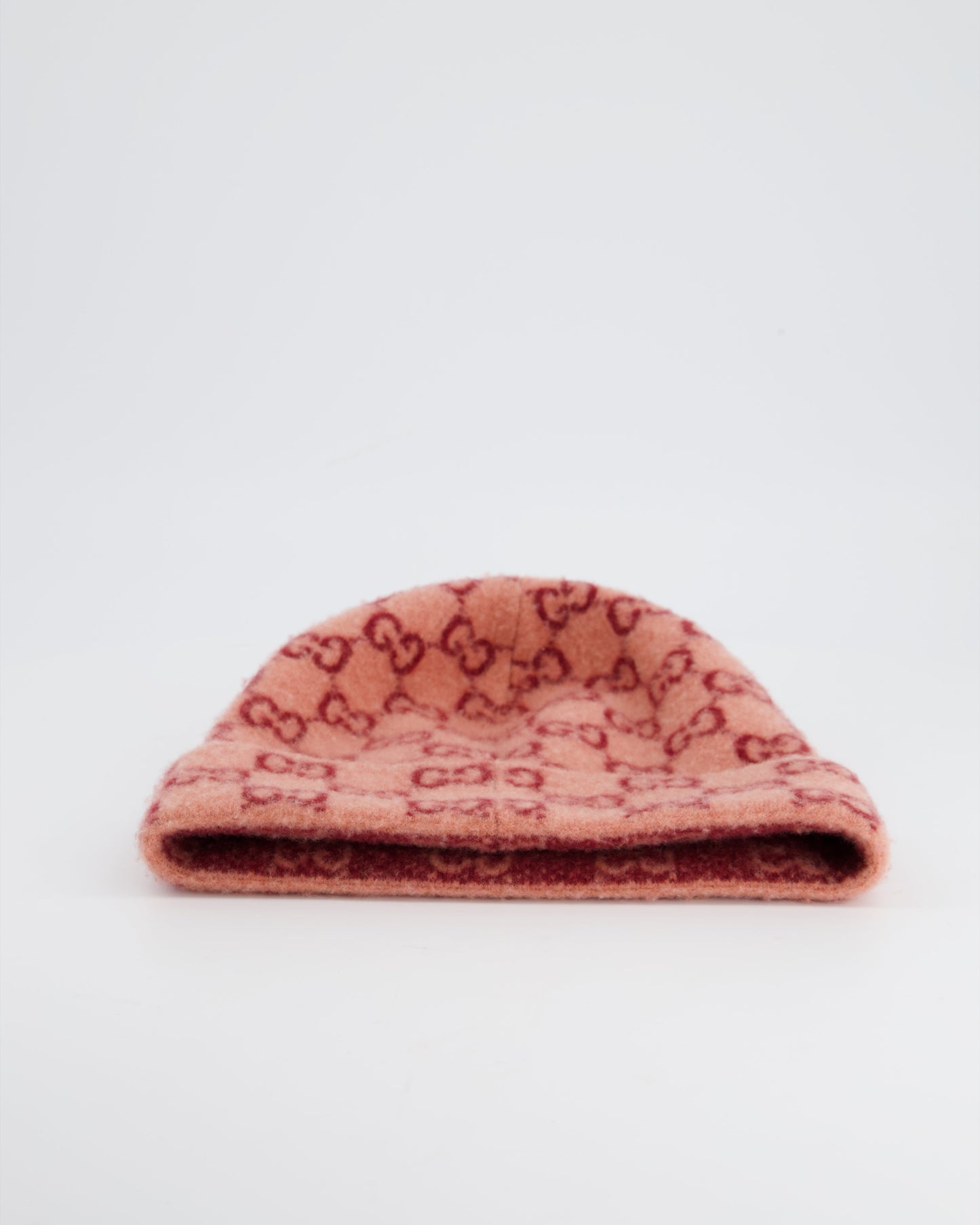 Luxury Gucci Pink GG Wool Beanie Hat Size M