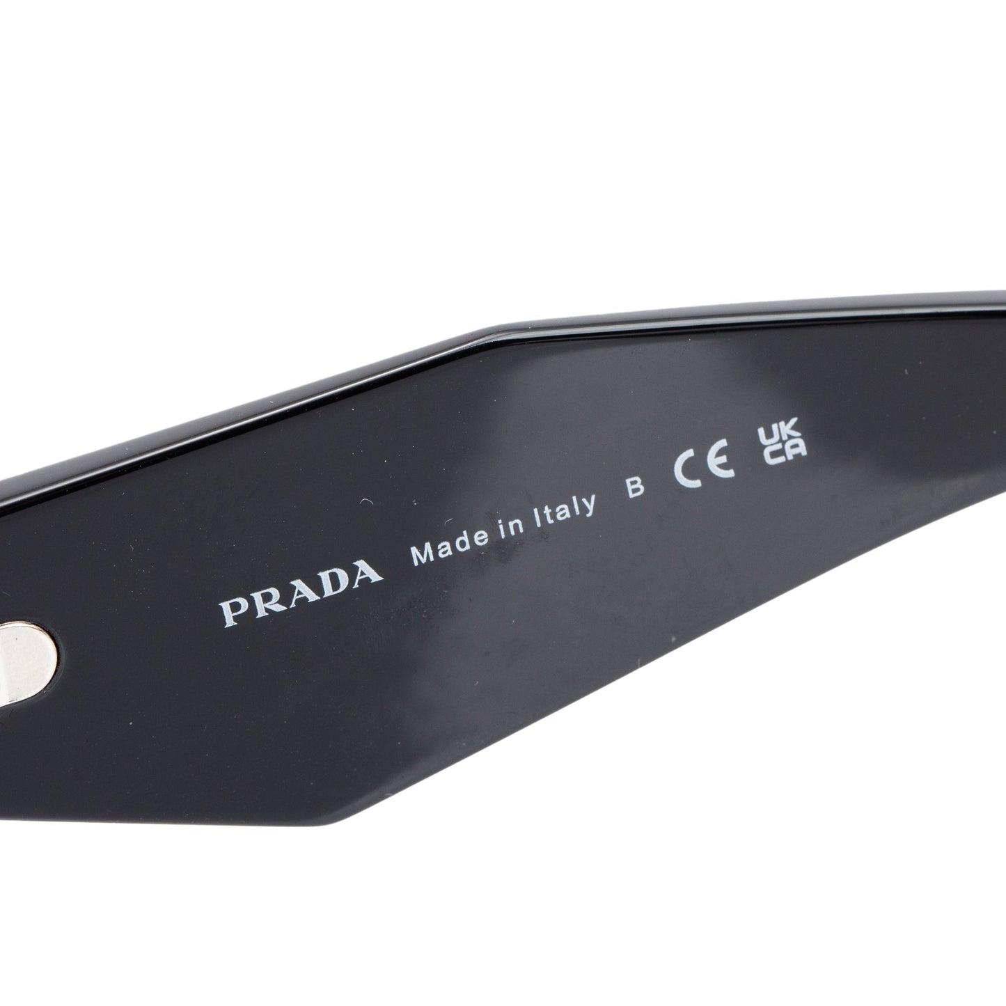 PRADA SPR 08Y Black Acetate Cat-Eye Symbole Sunglasses