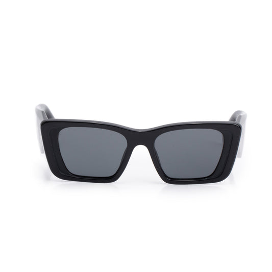 PRADA SPR 08Y Black Acetate Cat-Eye Symbole Sunglasses