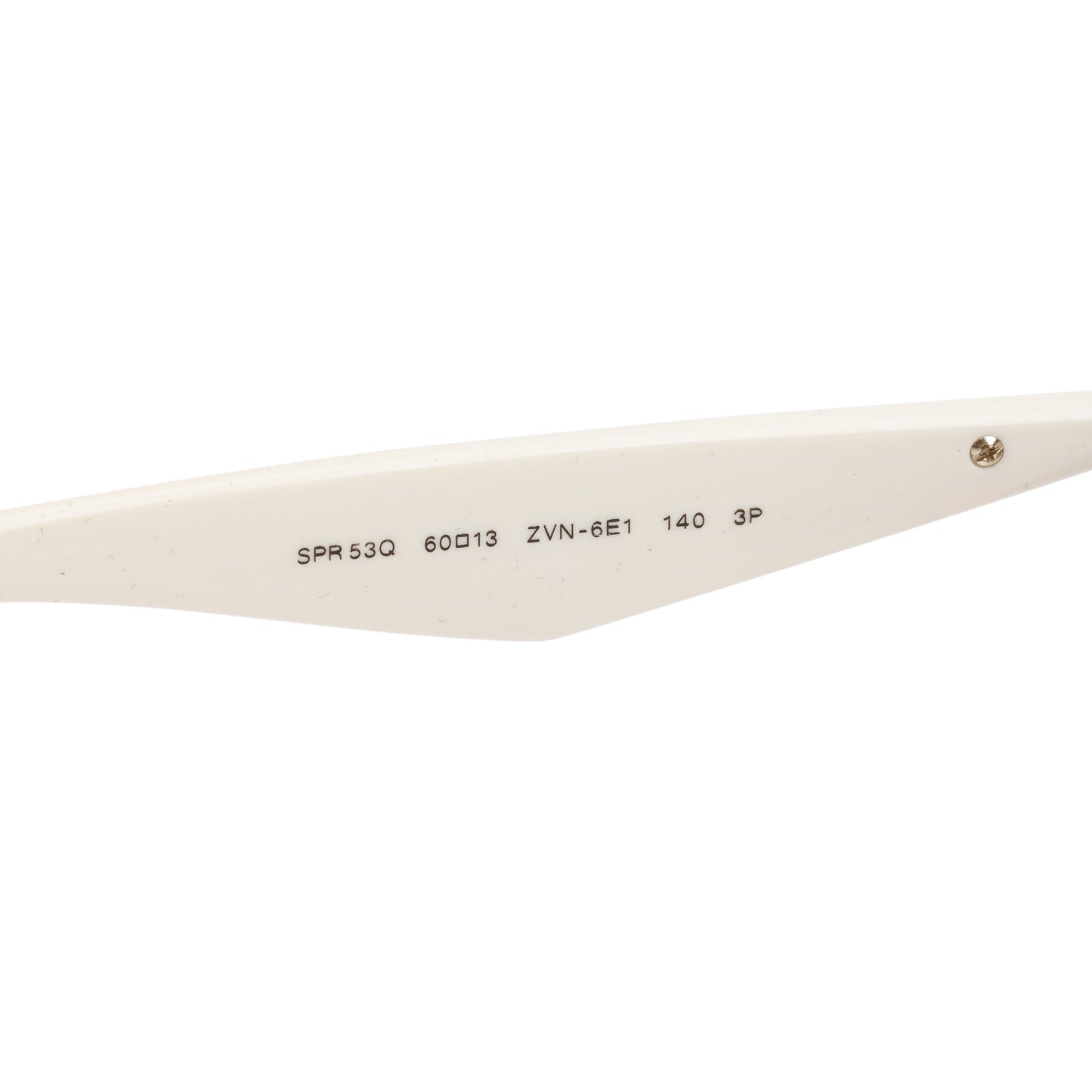 PRADA SPR 53Q White Acetate Aviator Symbole Sunglasses