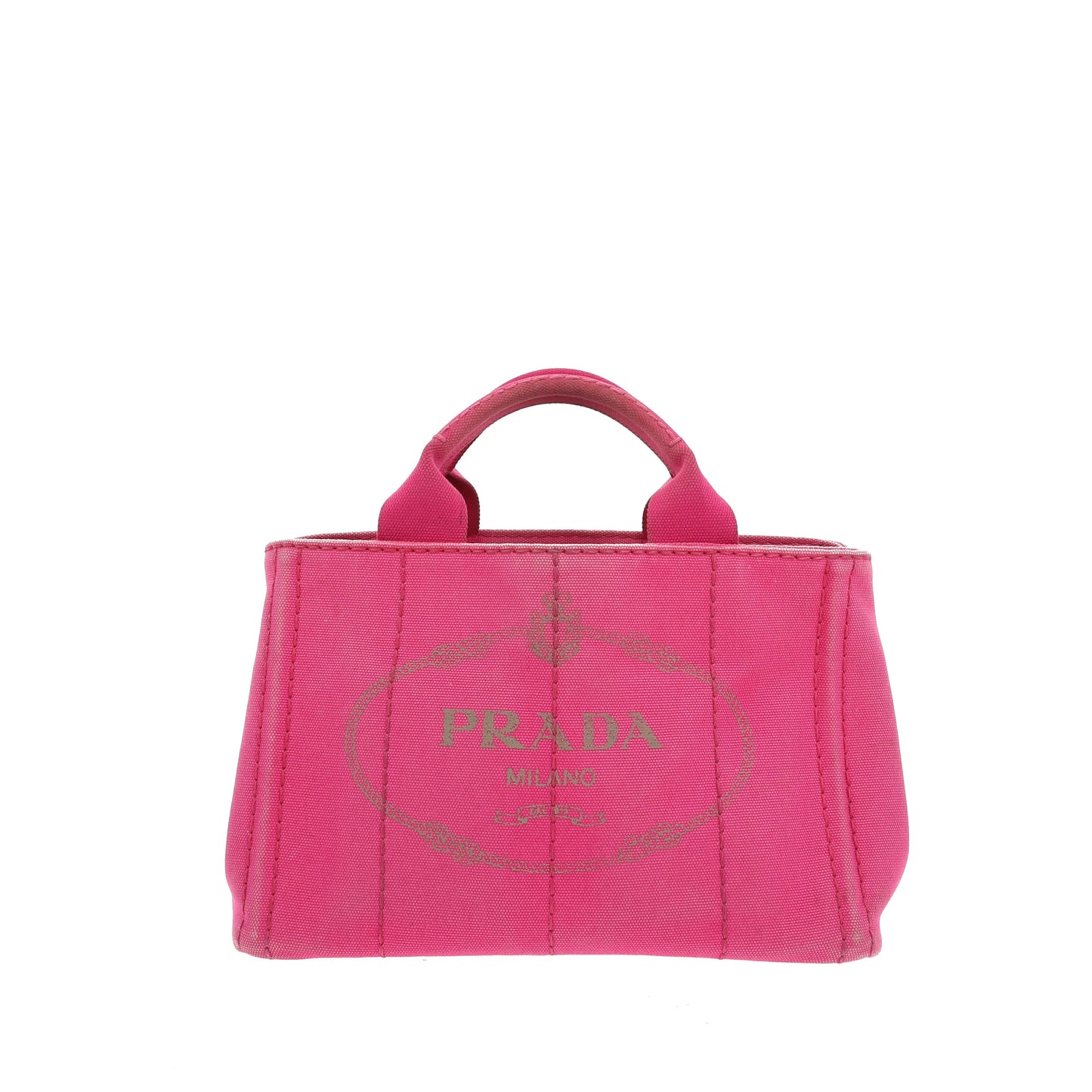 Luxury PradaCanapa Handbag in Pink Fabric