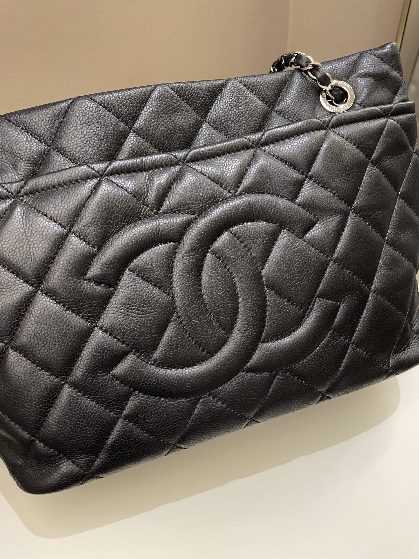 Luxury Chanel Timeless CC Shopping Tote Black Caviar