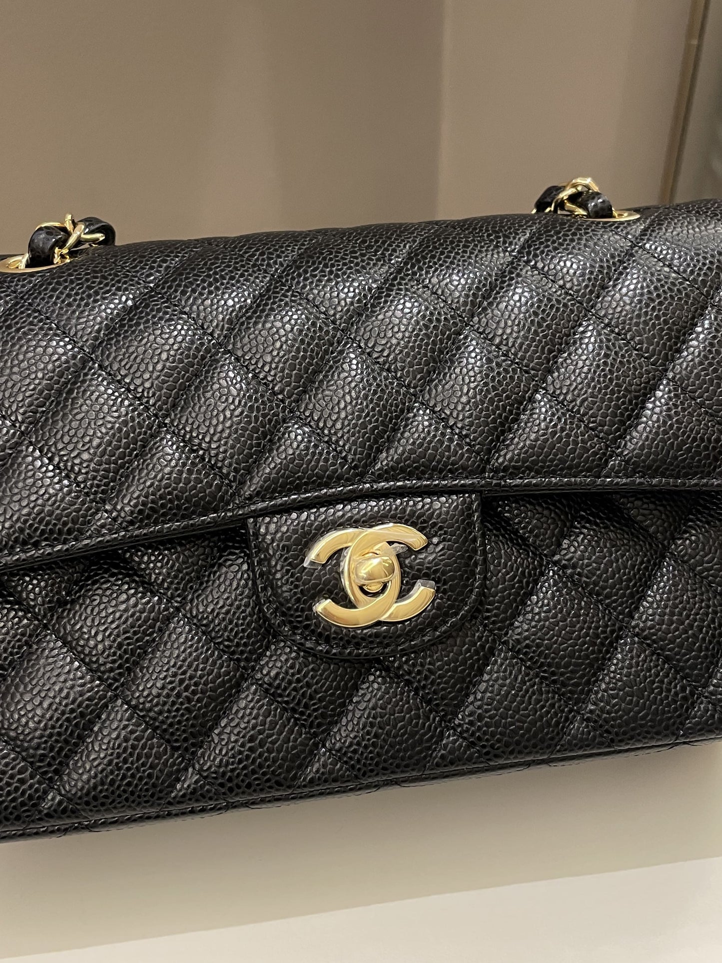 Luxury Chanel Classic Quilted Small Double Flap Black Caviar