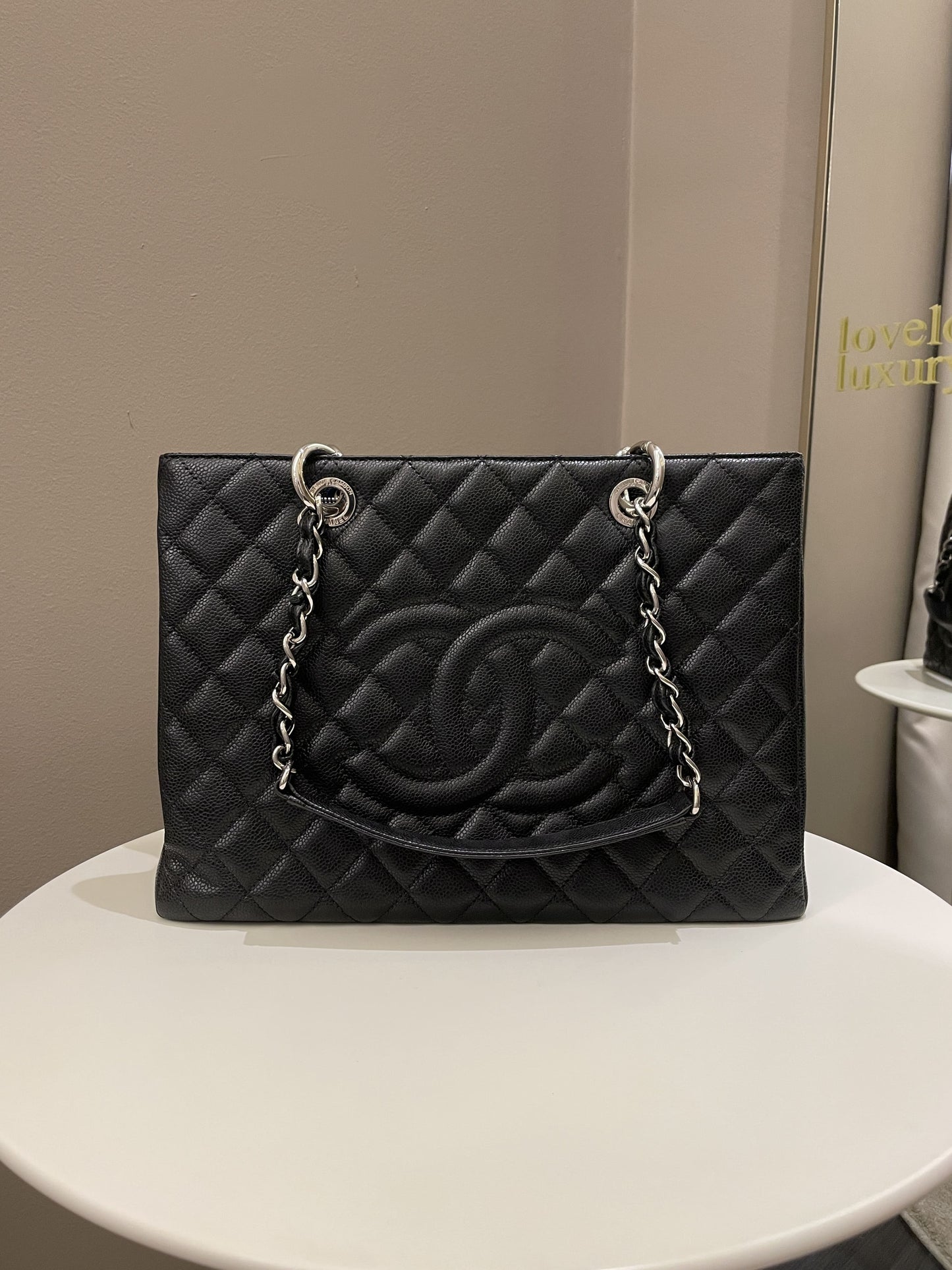 Luxury Chanel Classic Quilted GST Black Caviar