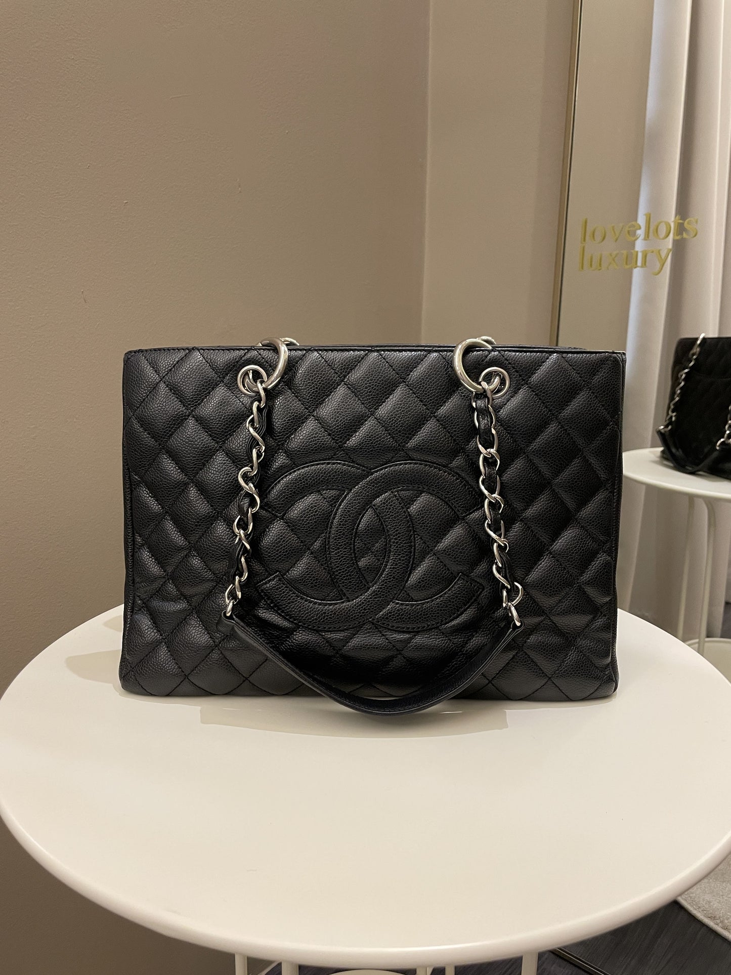 Luxury Chanel Classic Quilted GST Black Caviar