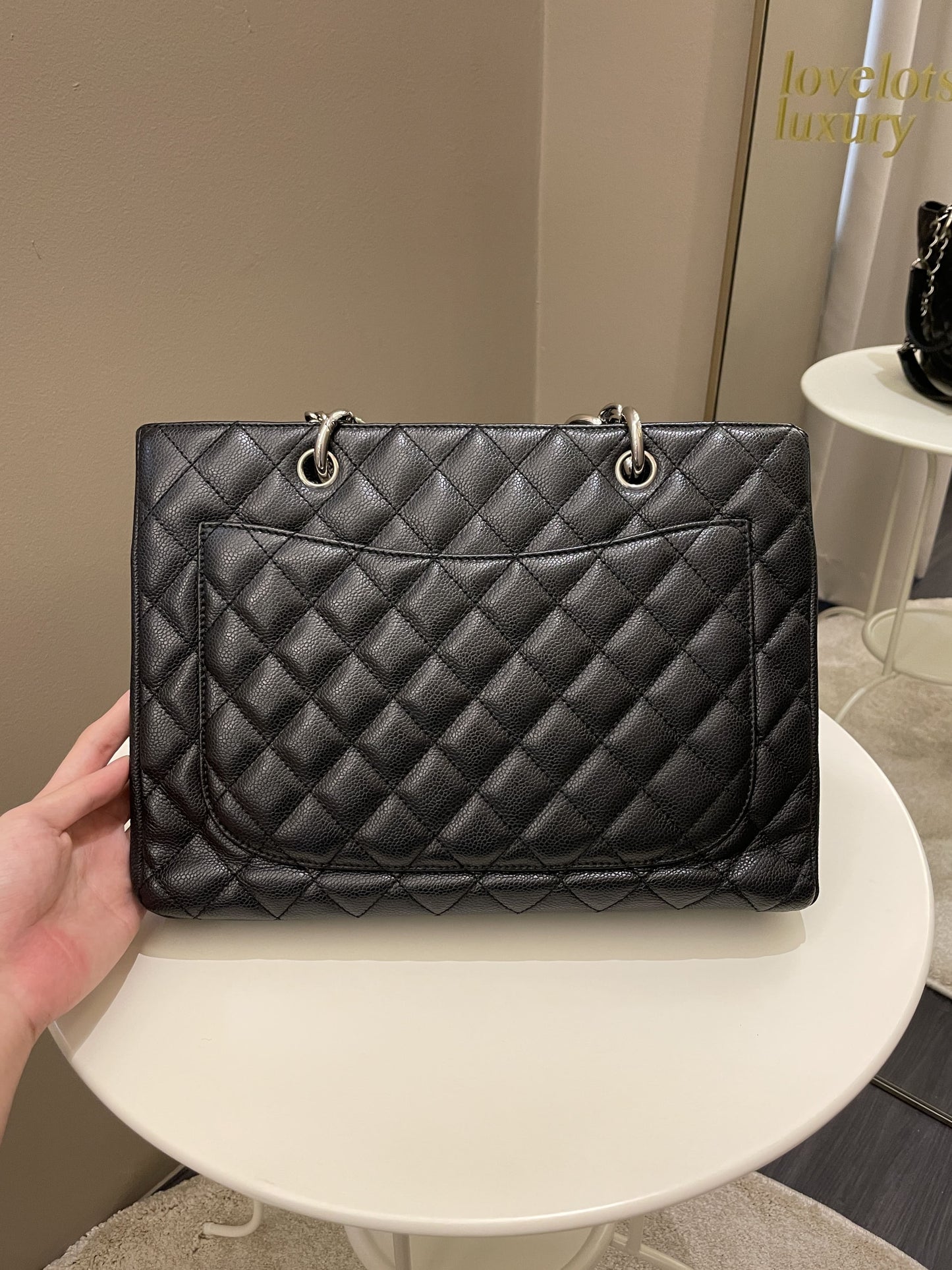 Luxury Chanel Classic Quilted GST Black Caviar