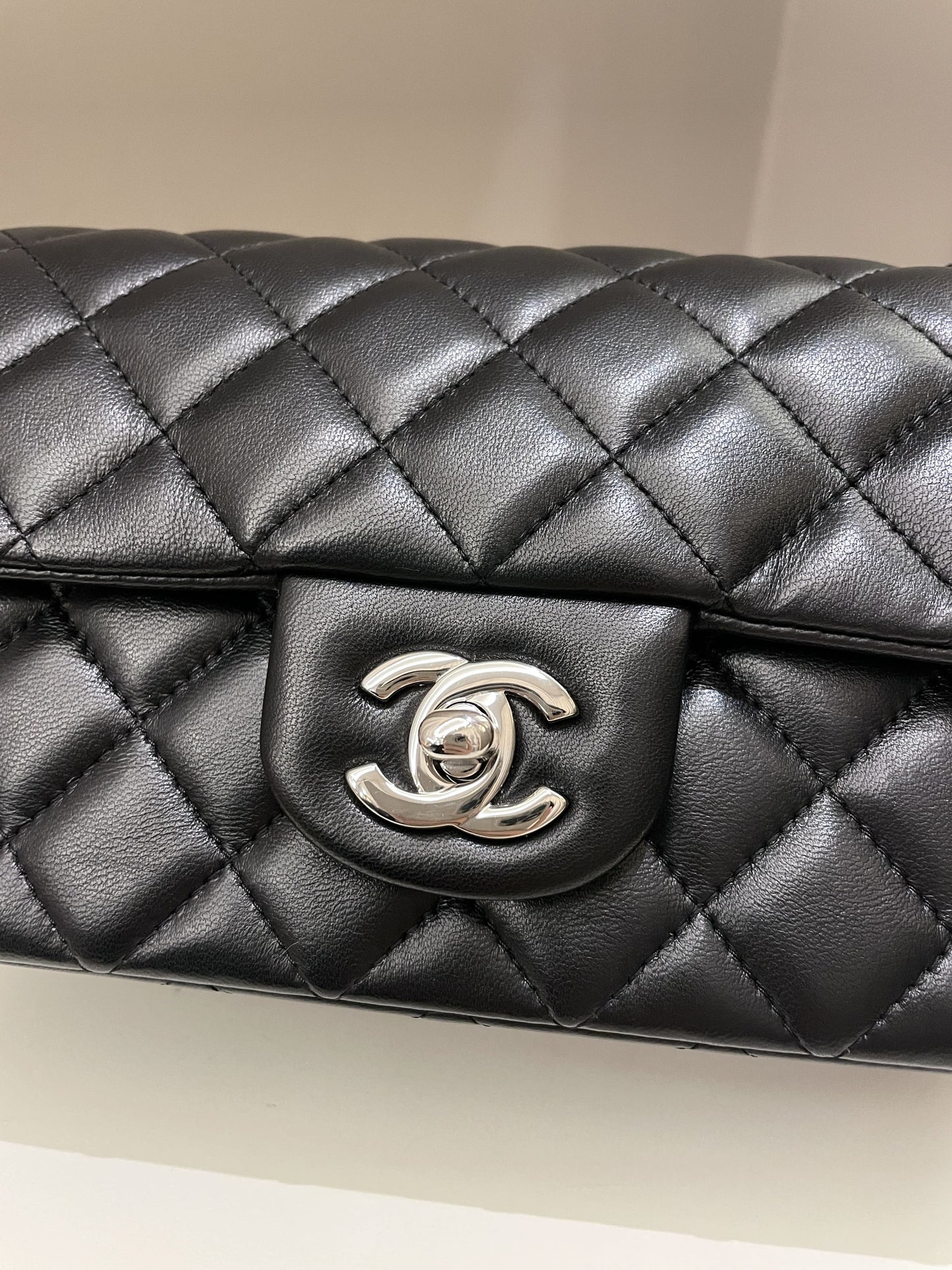 Luxury Chanel Classic Quilted Mini Rectangular Black Lambskin