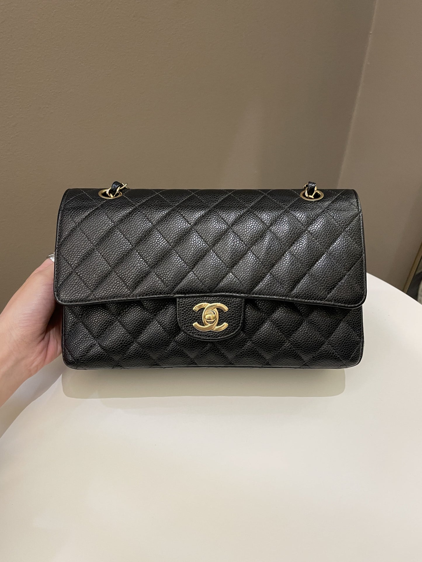Luxury Chanel Vintage Classic Quilted Medium Double Flap Black