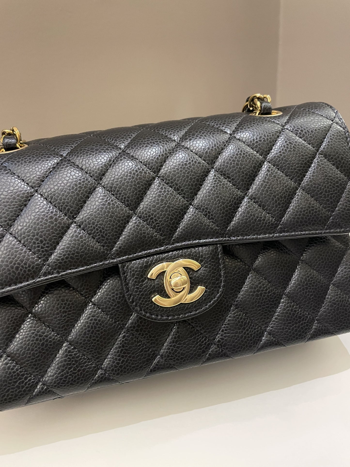 Luxury Chanel Classic Quilted Small Double Flap Black Caviar