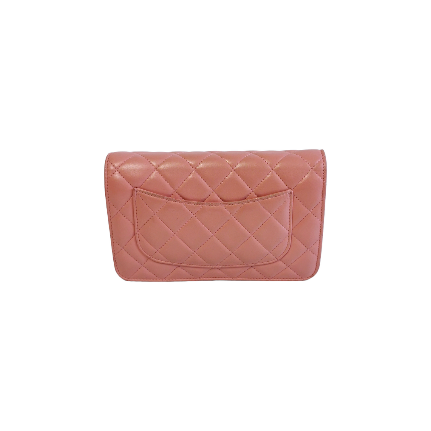 Luxury Chanel WoC Pink Lambskin Gold