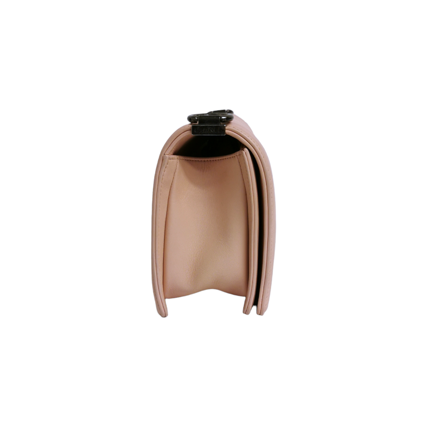 Luxury Chanel Boy Medium Light Pink Calfskin Ruthenium