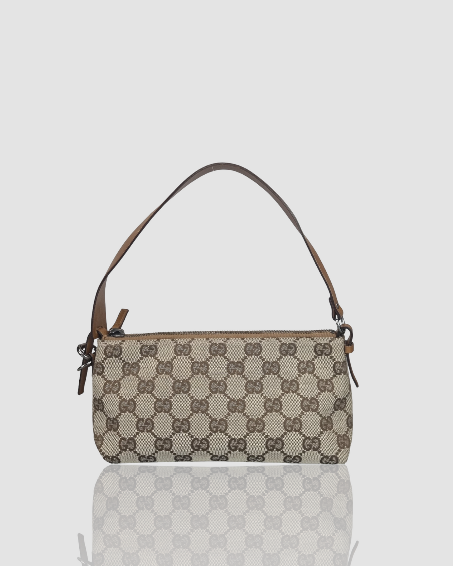 Luxury Gucci GG Beige/brown Canvas Pochette