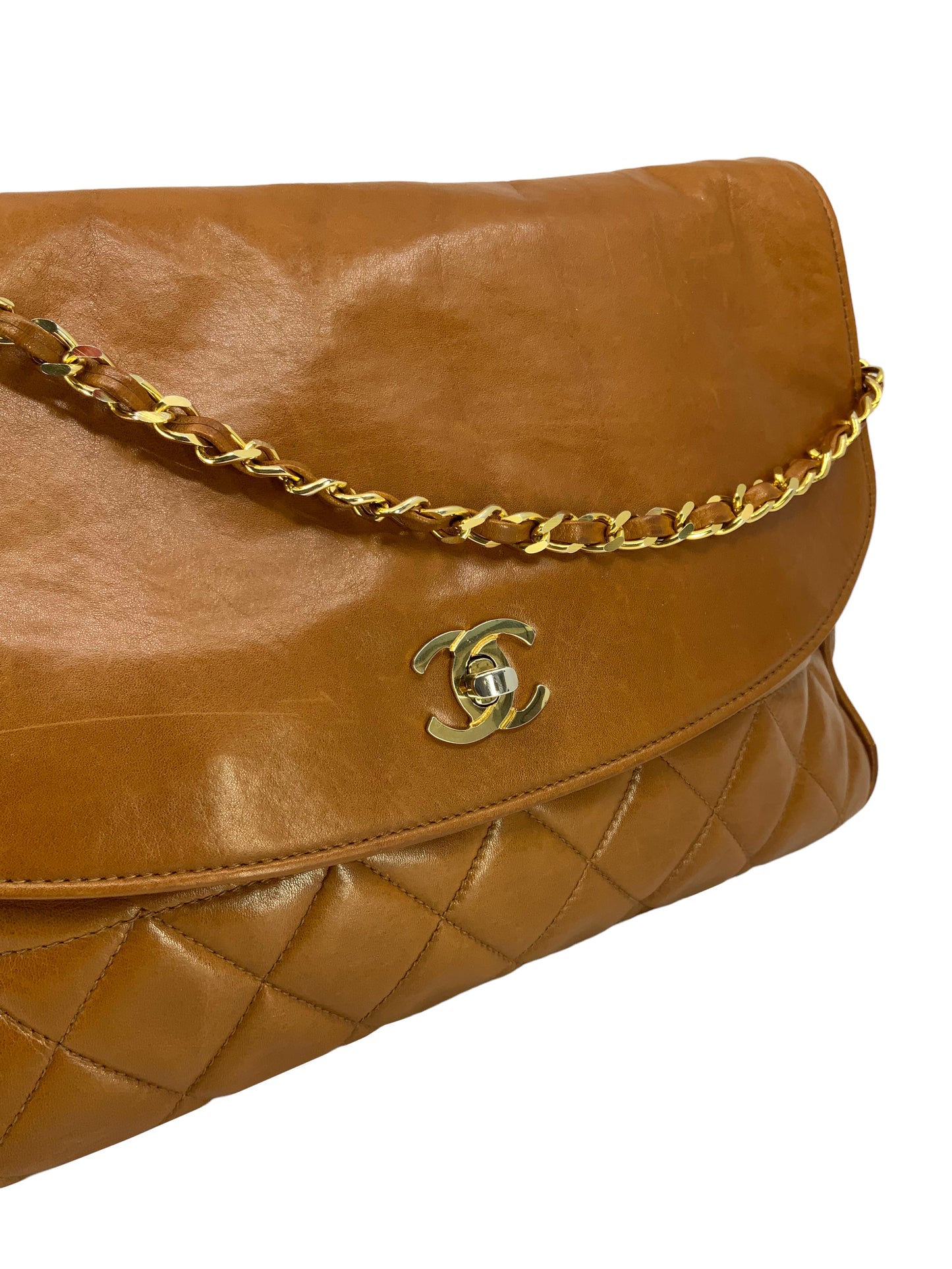 CHANEL Vintage Quilted Lambskin Medium Single Flap Bag