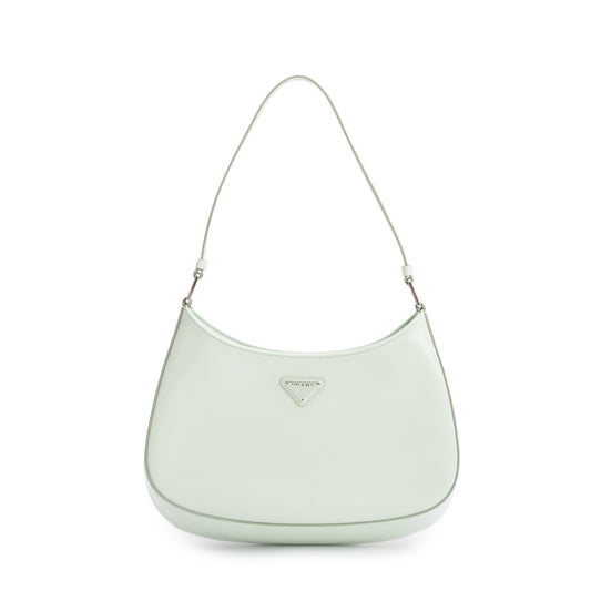 Prada 2021 Aqua Spazzolato Leather Cleo Bag