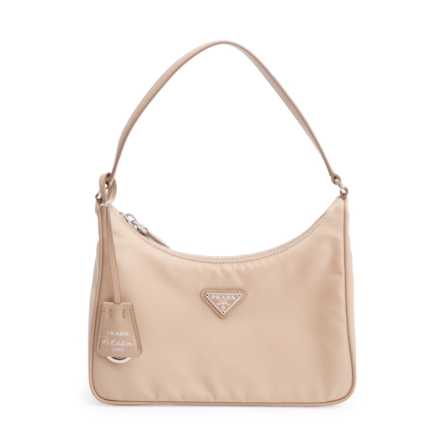Prada 2021 Beige Re-Edition 2005 Re-Nylon and Saffiano Mini Bag