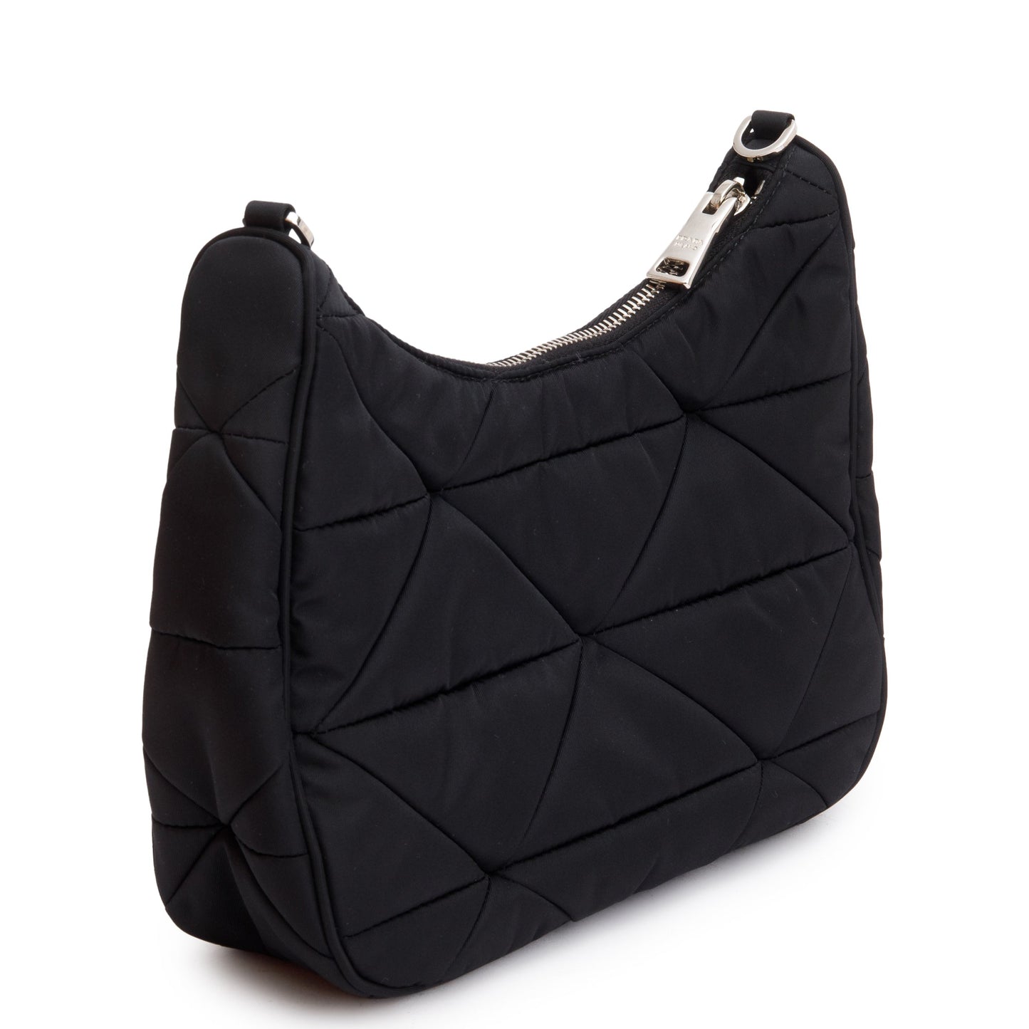 Prada 2022 Black Padded Re-Nylon Shoulder Bag
