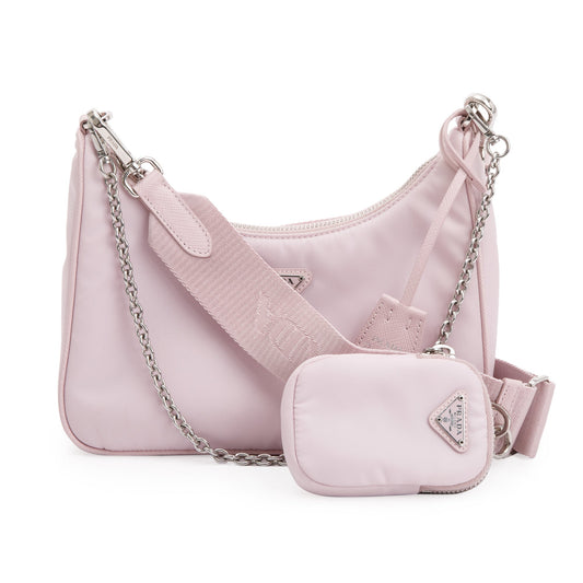Prada 2022 Pink Re-Edition 2005 Re-Nylon Shoulder Bag
