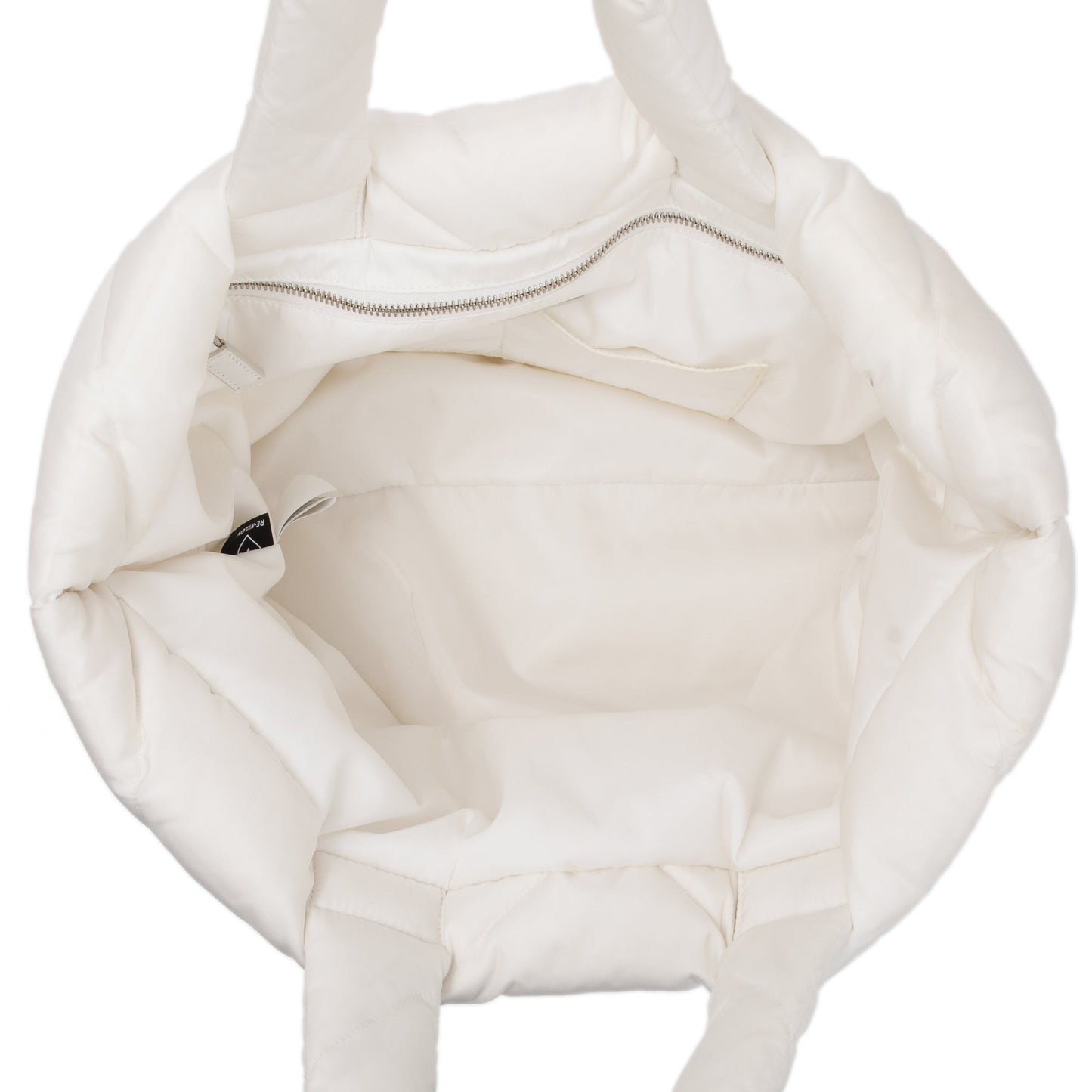Prada 2022 White Re-Nylon Padded Nappa Tote
