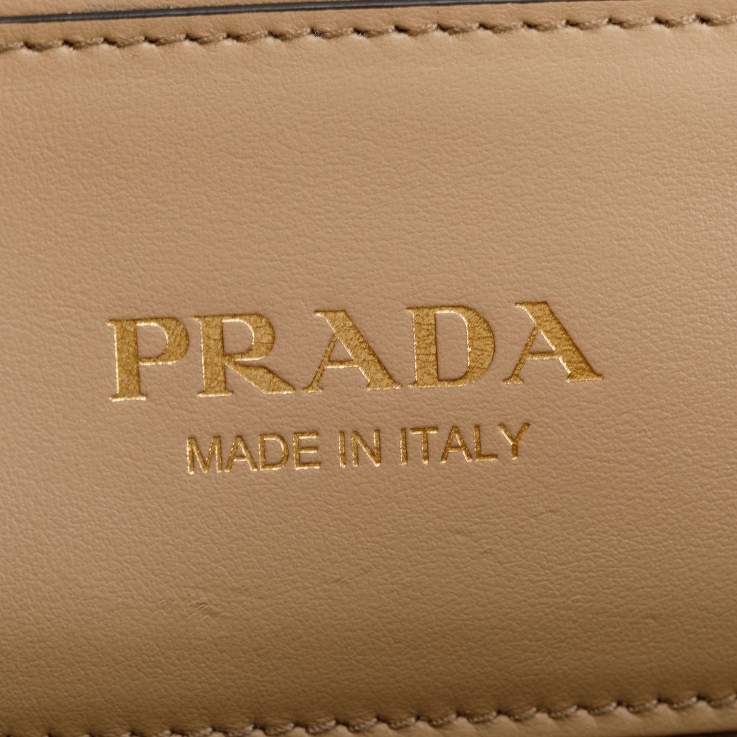 Prada Beige Leather Small Symbole Tote Bag