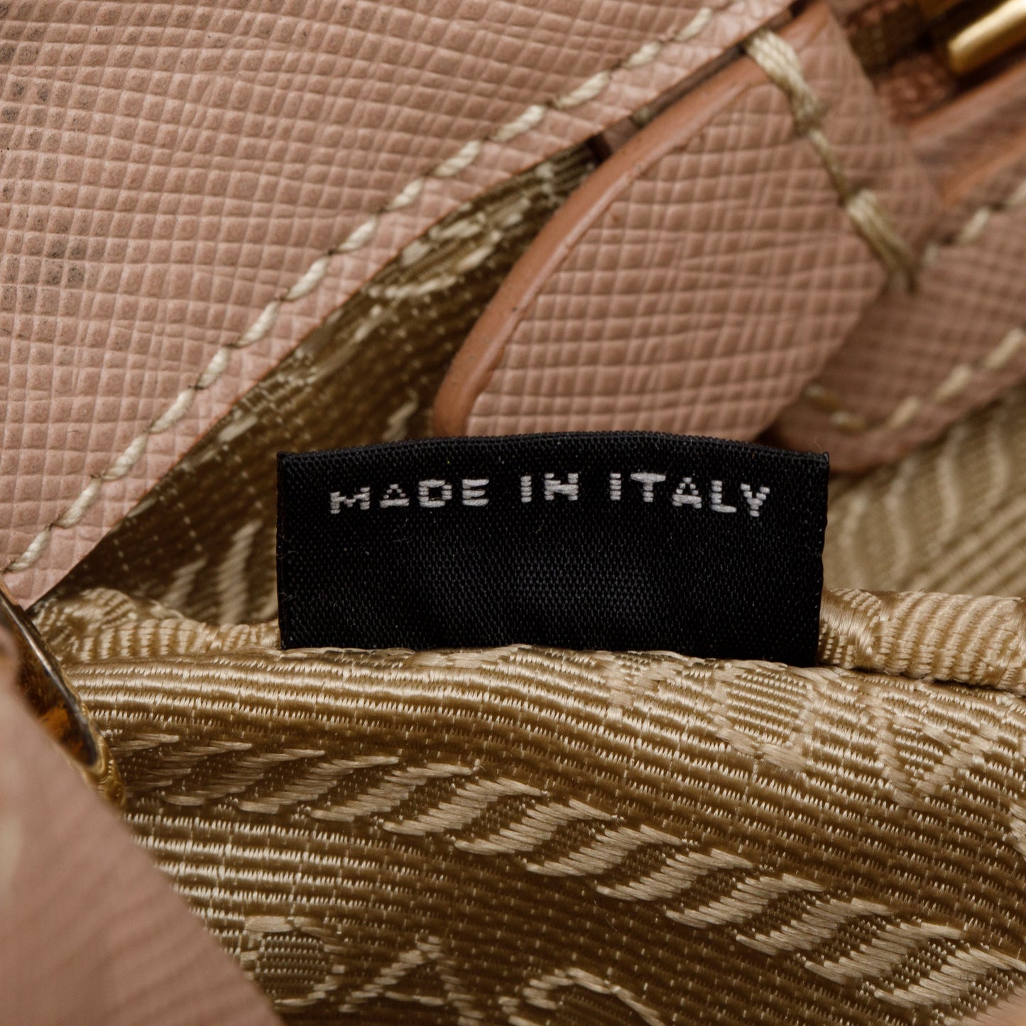 Prada Beige Saffiano Leather Small Double Zip Galleria Tote