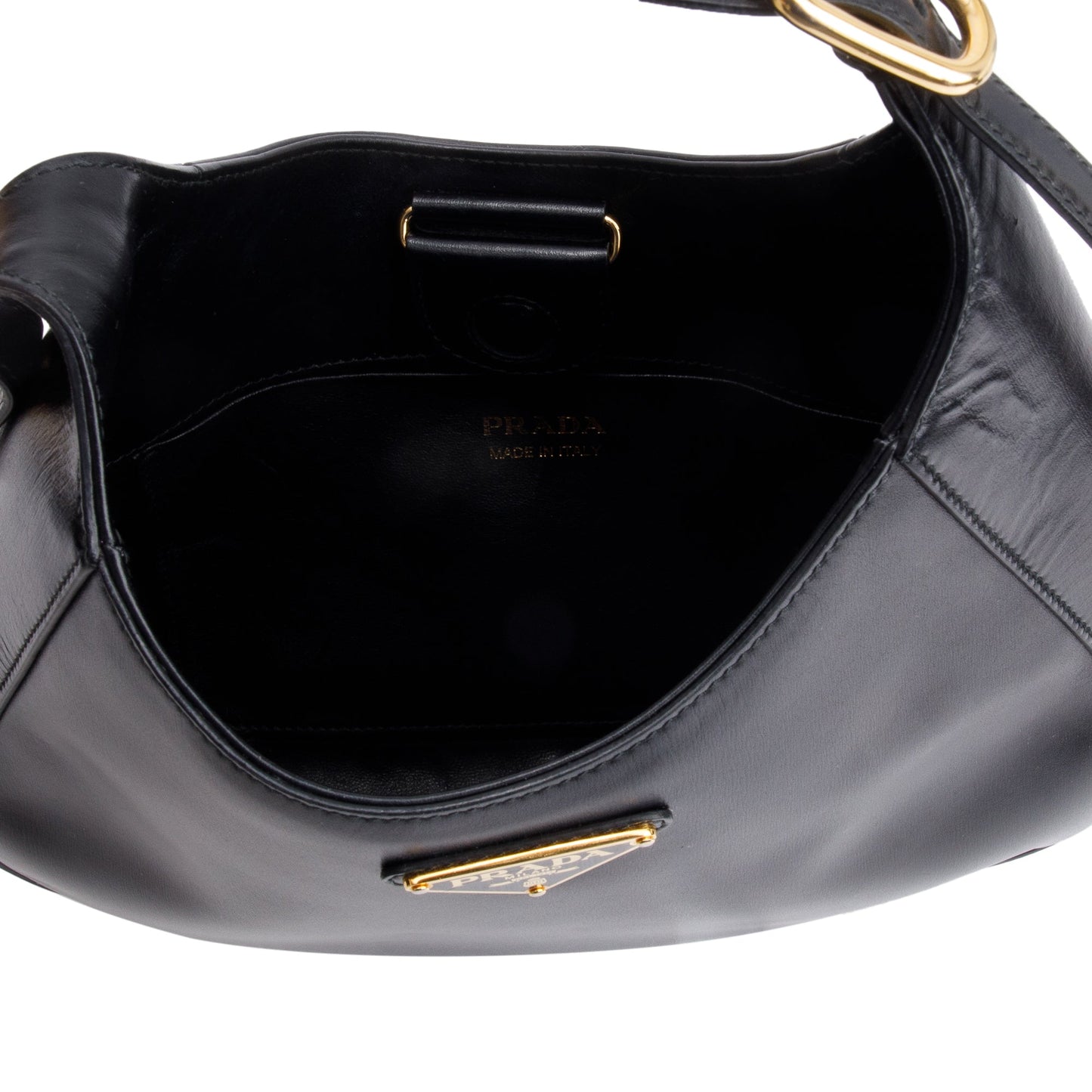 Prada Black Box Calf Leather Cleo Bag