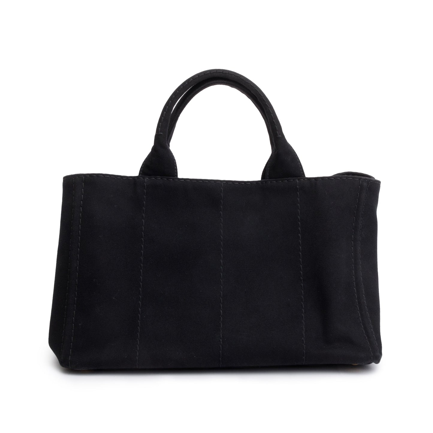 Prada Black Canvas Canapa Logo Tote