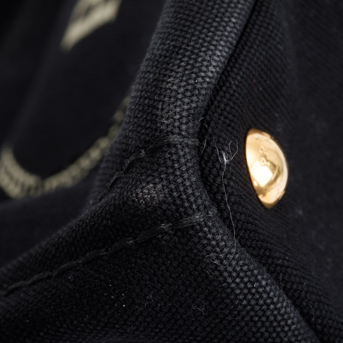 Prada Black Canvas Canapa Logo Tote