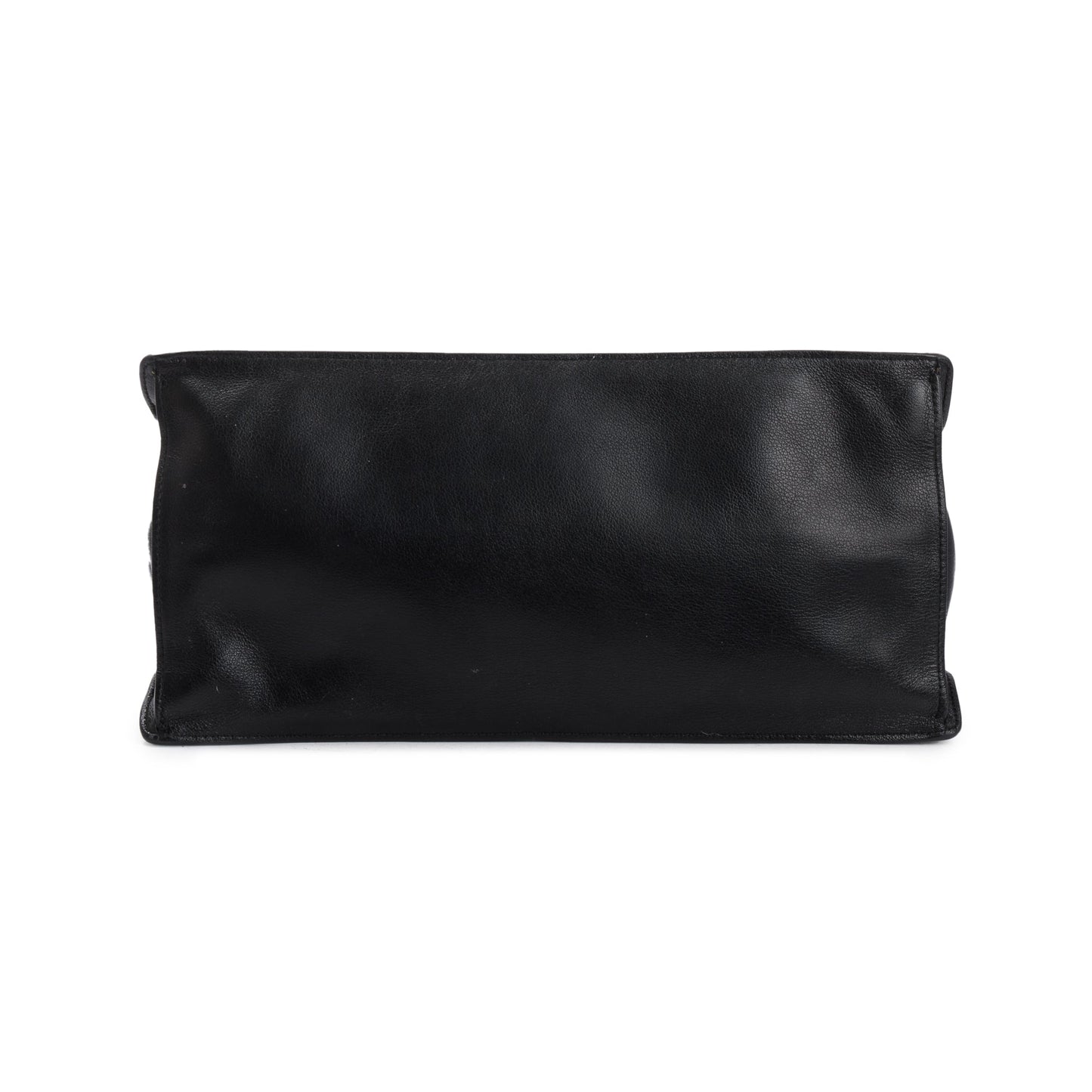 Prada Black Glace Calf Tote Bag