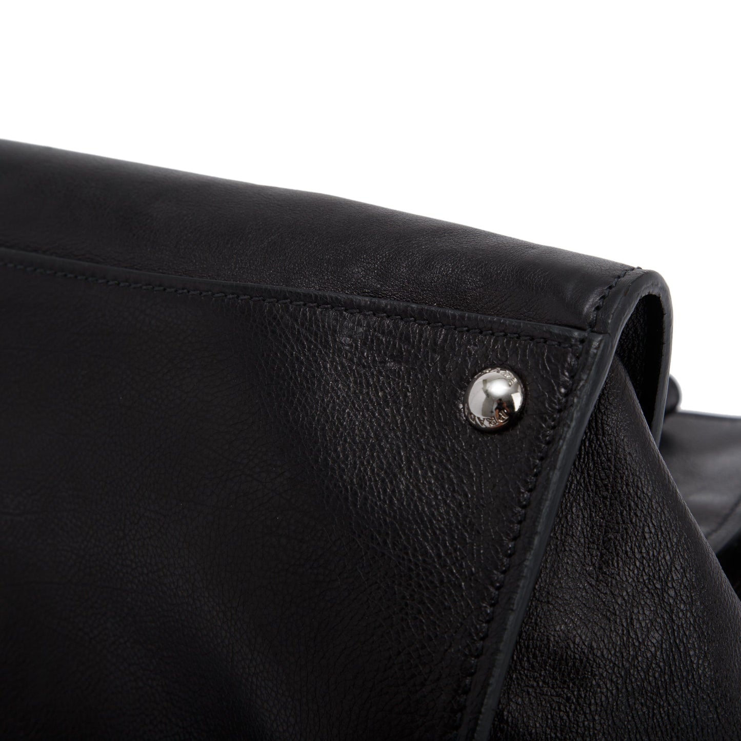 Prada Black Glace Calf Twin Pocket Tote